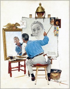 The Triple Self-Portrait de Norman Rockwell